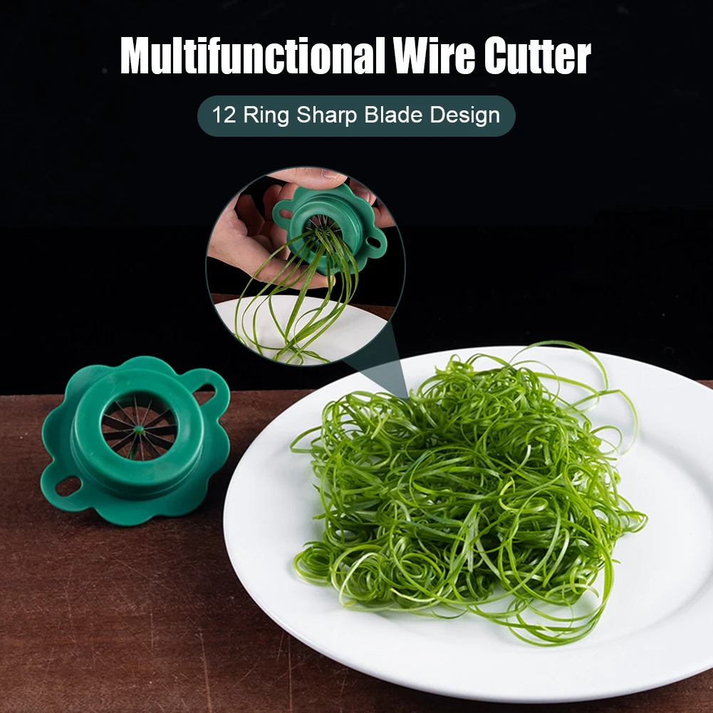 2022 New Green Onion Slicer Shredder 12 Stainless Steel Blades Spring Onion Cutter Wire Drawing Kitchen Tools Vegetable Shredder
2022 New Green Onion Slicer Shredder 12 Stainless Steel Blades Spring Onion Cutter Wire Drawing Kitchen Tools Vegetable Shredder