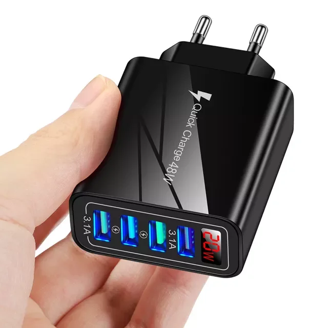 For iPhone 13 12 Samsung S21 Xiaomi 12 USB adapterUSB Charger Fast Charging 5V 3.1A Display 4 Ports Wall Mobile Phone Charger
For iPhone 13 12 Samsung S21 Xiaomi 12 USB adapterUSB Charger Fast Charging 5V 3.1A Display 4 Ports Wall Mobile Phone Charger