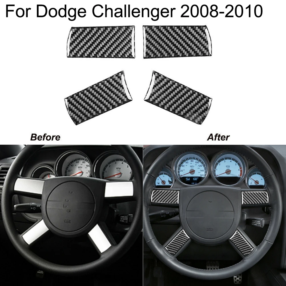 Hot Sale Car Accessories 4x Carbon Fiber Steering Wheel Button Cover Trim For Dodge Challenger 2008-2010
Hot Sale Car Accessories 4x Carbon Fiber Steering Wheel Button Cover Trim For Dodge Challenger 2008-2010