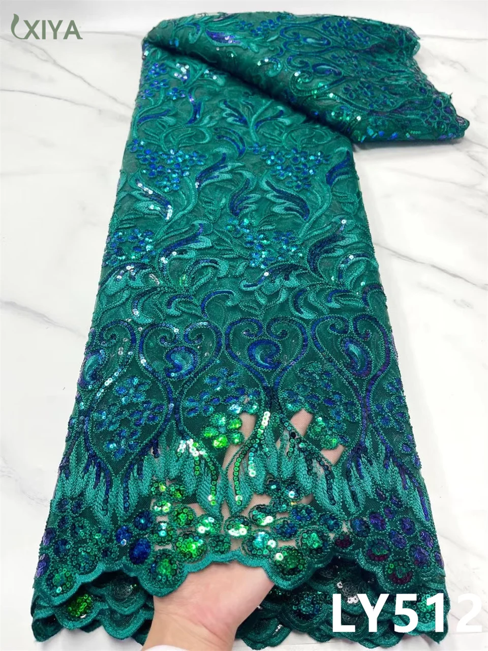 XIYALACE Green Sequins Tulle Lace Fabric African French Net Lace Fabric for Bridal Sewing Nigerian Sequence Laces Fabrics LY512
XIYALACE Green Sequins Tulle Lace Fabric African French Net Lace Fabric for Bridal Sewing Nigerian Sequence Laces Fabrics LY512