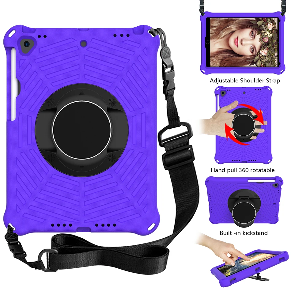 Lightweight EVA Case for iPad 10.2 9th 7th 8th Gen Cover for iPad 10.5 Kids Case with Rotatable Kickstand Pencil Slot+Strap
Lightweight EVA Case for iPad 10.2 9th 7th 8th Gen Cover for iPad 10.5 Kids Case with Rotatable Kickstand Pencil Slot+Strap