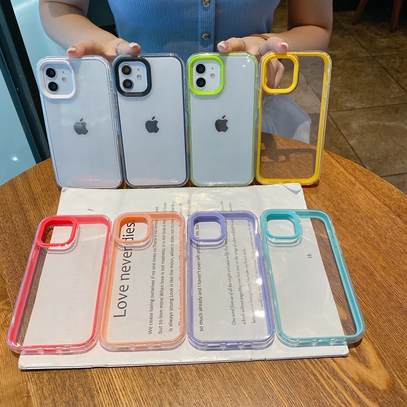Модный прозрачный чехол для телефона iphone 11, 12, 13, 14 Pro, XS, X, XR, Max, 7, 8 Plus, SE 2020, мини-бампер ярких цветов, задняя крышка
Модный прозрачный чехол для телефона iphone 11, 12, 13, 14 Pro, XS, X, XR, Max, 7, 8 Plus, SE 2020, мини-бампер ярких цветов, задняя крышка