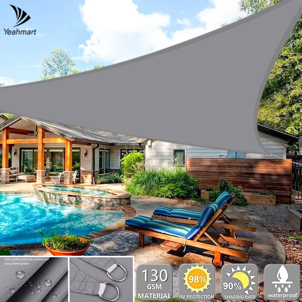 130GSM Triangle Shade Sail UV Block Waterproof Sun Shelter Canopy for Garden Outdoor Gazebo Pergola Balcony Awning Shade Cover
130GSM Triangle Shade Sail UV Block Waterproof Sun Shelter Canopy for Garden Outdoor Gazebo Pergola Balcony Awning Shade Cover