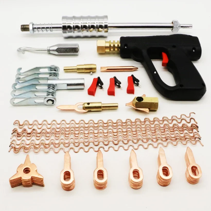 81Pcs/Set Spot Welder Dent Puller Kit Spot Welding Electrodes Spotter Welder Straightenging Dents Remover Car Repairing Tools
81Pcs/Set Spot Welder Dent Puller Kit Spot Welding Electrodes Spotter Welder Straightenging Dents Remover Car Repairing Tools
