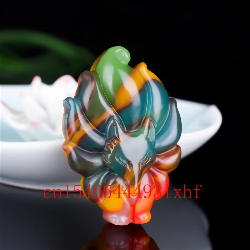 Natural Hetian Color Jade Nine Tailed Fox Pendant Fashion Jewelry Necklace Beads Carved Charm Accessories Amulet Gifts for Women
Natural Hetian Color Jade Nine Tailed Fox Pendant Fashion Jewelry Necklace Beads Carved Charm Accessories Amulet Gifts for Women