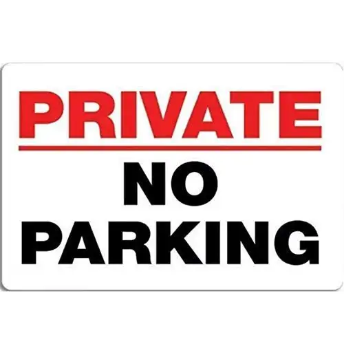 

Retro Metal Aluminum Sign Private Property No Parking Outdoor Garage Street Home Bar Club Retaurant Wall Decor Signs 12X8 Inch 1