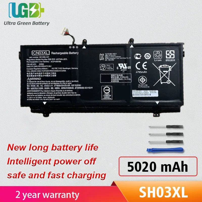 UGB New SH03XL CN03XL Battery For HP Spectre X360 13-AC033DX 13-AB002 13-AC014TU 13-w023dx TPN-Q178 901345-855
UGB New SH03XL CN03XL Battery For HP Spectre X360 13-AC033DX 13-AB002 13-AC014TU 13-w023dx TPN-Q178 901345-855