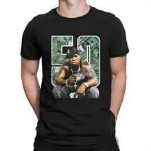 Mens T-Shirt Popular American Rap Singer Amazing Cotton Tees Short Sleeve 50 Cent T Shirt Round Collar Clothing Summer