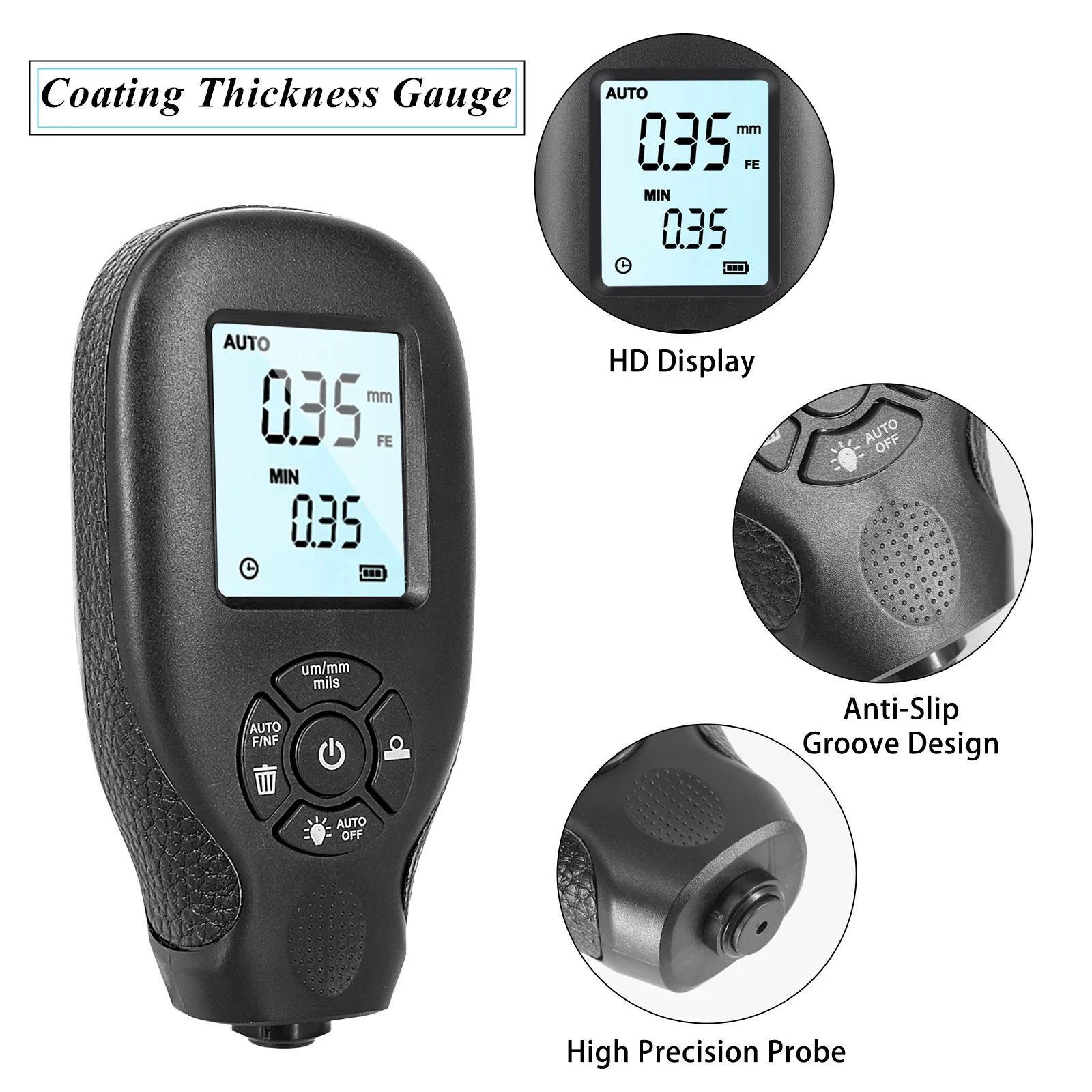 Coating Thickness Gauge Car Paint Film Tester LCD Display Manual Paint Thickness Gauge For Cars Measuring Tools 0-2000um
Coating Thickness Gauge Car Paint Film Tester LCD Display Manual Paint Thickness Gauge For Cars Measuring Tools 0-2000um