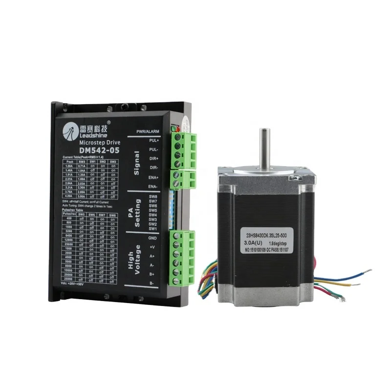 HYCNC Nema23 2nm close loop stepper motor kit 57 motor shaft 6.35mm 8mm & dm542-05 driver Leadshine original 20-50VAC 1A to 4A
HYCNC Nema23 2nm close loop stepper motor kit 57 motor shaft 6.35mm 8mm & dm542-05 driver Leadshine original 20-50VAC 1A to 4A