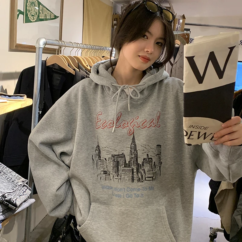 Women Autumn Winter Harajuku Streetwear Oversize Hooded Sweatshirts Lazy Style Long Sleeve Loose Pullover Casual Korean Hoodies
Women Autumn Winter Harajuku Streetwear Oversize Hooded Sweatshirts Lazy Style Long Sleeve Loose Pullover Casual Korean Hoodies