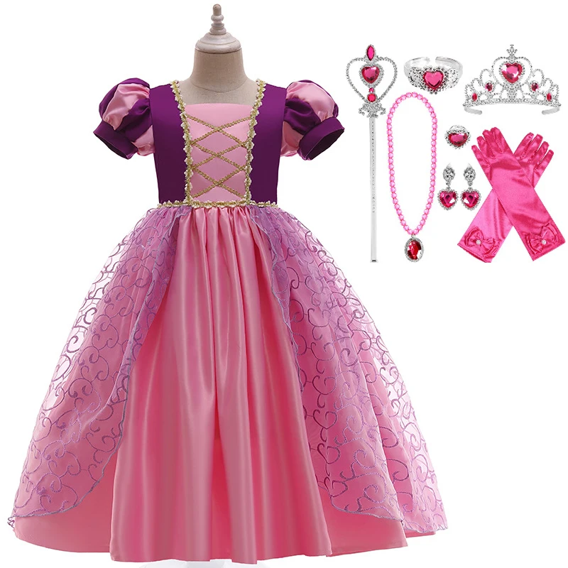 Children Girl Rapunzel Dress Kids Tangled Disguise Carnival Girl Princess Costume Birthday Party Gown Outfit Clothes 3-9 Years
Children Girl Rapunzel Dress Kids Tangled Disguise Carnival Girl Princess Costume Birthday Party Gown Outfit Clothes 3-9 Years