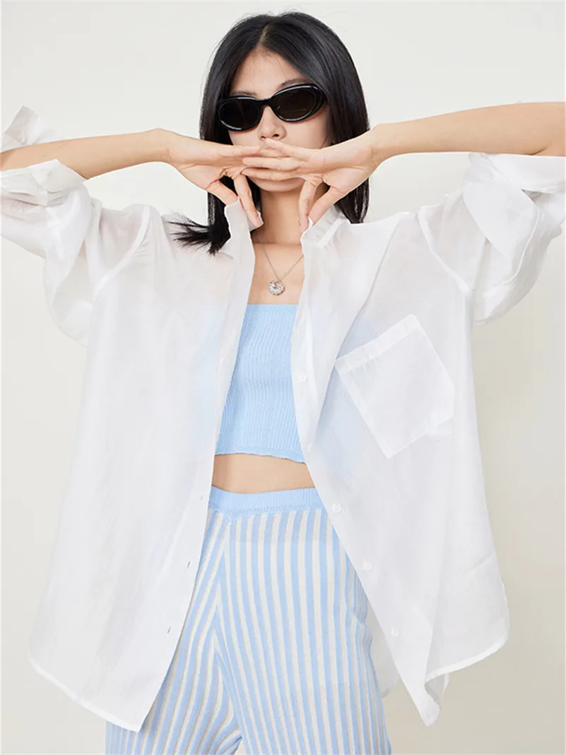 Spring Women's Tops New Rayon Stand Collar Long Sleeves button lightweight Office Lady temperament Loose Casual Blouses
Spring Women's Tops New Rayon Stand Collar Long Sleeves button lightweight Office Lady temperament Loose Casual Blouses
