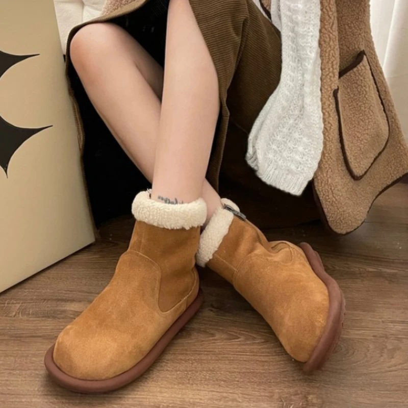 Women Boots Fur Plush Warm Casual Platform Shoes Winter 2023 New Designer Thick Goth Suede Women Snow Boots Luxury Shoes
Women Boots Fur Plush Warm Casual Platform Shoes Winter 2023 New Designer Thick Goth Suede Women Snow Boots Luxury Shoes