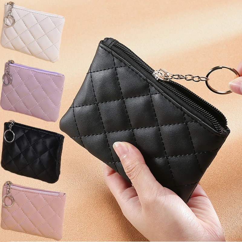 Women PU Leather Zip Coin Wallet Key Chain Fashion Small Mini Purse Money Designer Diamond Pattern Short Change Pouch Coin Purse
Women PU Leather Zip Coin Wallet Key Chain Fashion Small Mini Purse Money Designer Diamond Pattern Short Change Pouch Coin Purse