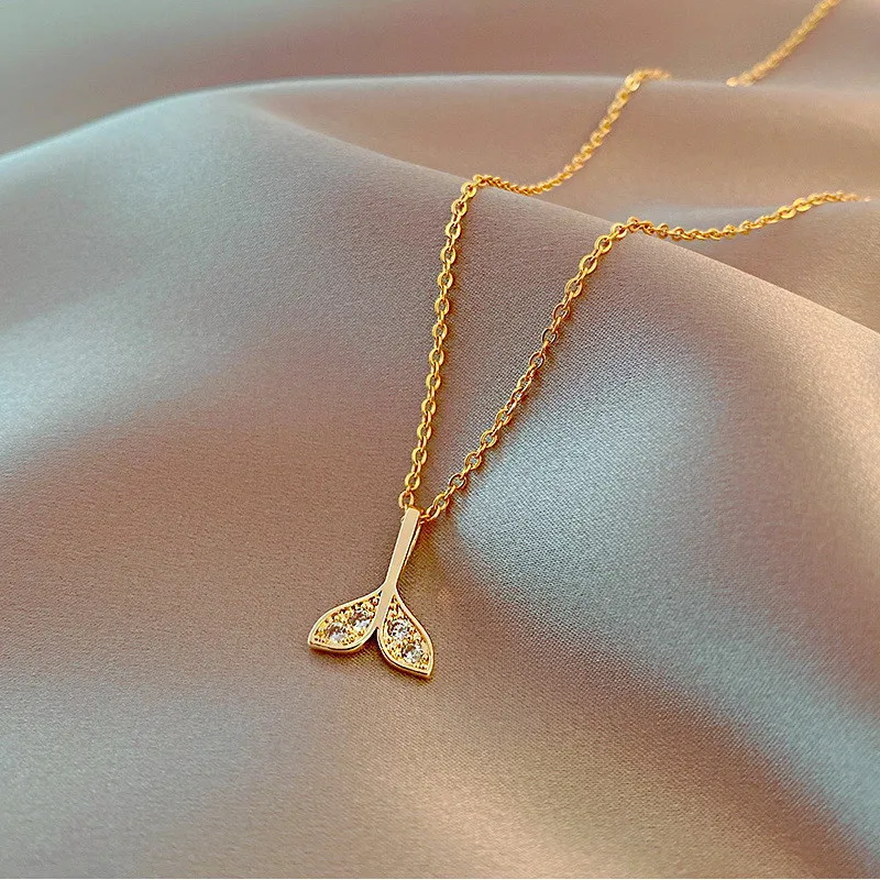 Trendy Necklace Titanium Steel Fish Tail Pendant For Women Girls Metal Chain Jewelry Ladies Classic Fashion Gift Wedding Party
Trendy Necklace Titanium Steel Fish Tail Pendant For Women Girls Metal Chain Jewelry Ladies Classic Fashion Gift Wedding Party