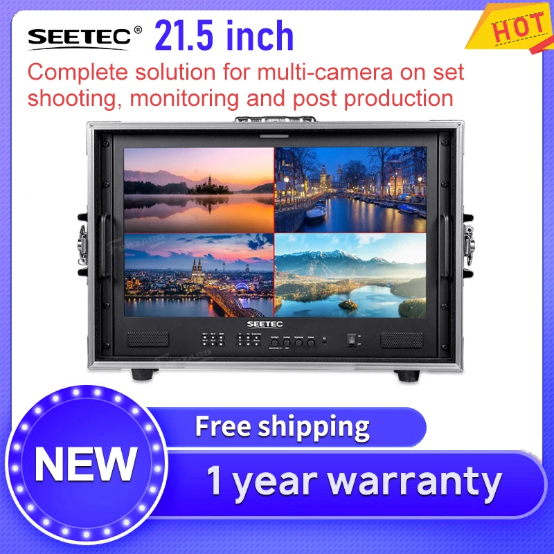 SEETEC 21.5 inch Portable Carry-on Multi-camera Director Monitor 3G-SDI HDMI-compatible Full HD ATEM215S-CO 1920x1080
SEETEC 21.5 inch Portable Carry-on Multi-camera Director Monitor 3G-SDI HDMI-compatible Full HD ATEM215S-CO 1920x1080