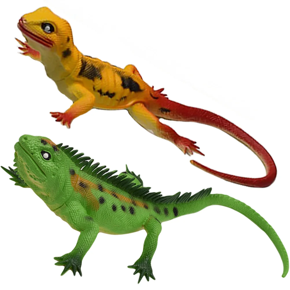 

2 Pcs Artificial Lizard Squeeze Reptile Toys Juguetes Adultos Kids Sextoy Sensory Anxiety Stretchy Aldult Realistic