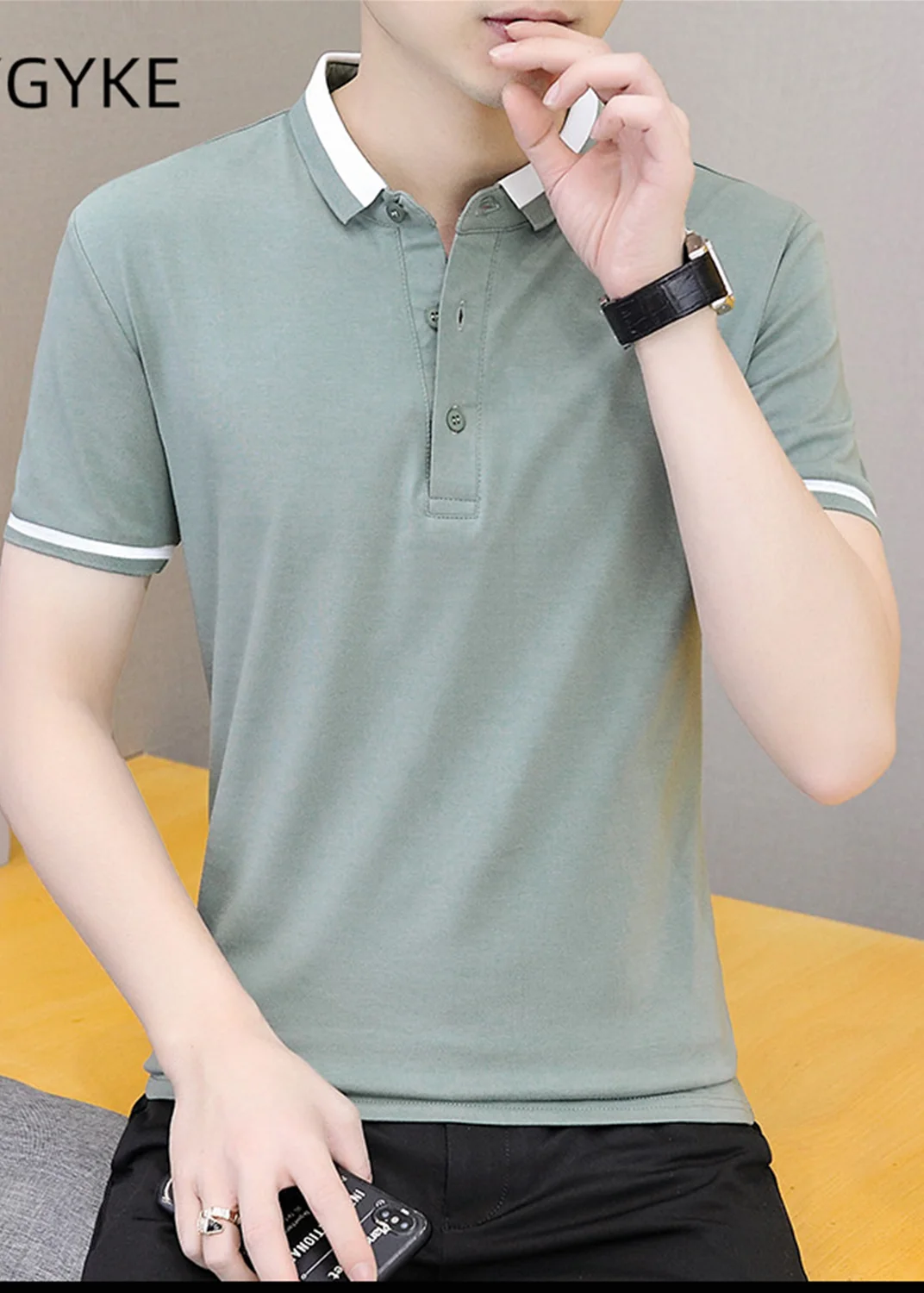2022 Men's New Summer Trend Lapel Casual Men's Short Sleeve T-Shirt Half Sleeve Polo Shirt Men's Fashion Business Short Sleeve
2022 Men's New Summer Trend Lapel Casual Men's Short Sleeve T-Shirt Half Sleeve Polo Shirt Men's Fashion Business Short Sleeve