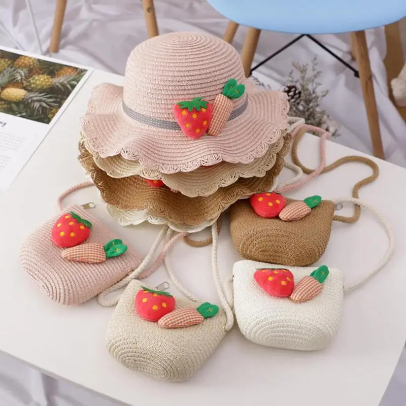 Little Girls Summer Fashion Straw Hat And Small Package Breathable Sun Protection Hat Set For Outdoor Beach Babies Accessories
Little Girls Summer Fashion Straw Hat And Small Package Breathable Sun Protection Hat Set For Outdoor Beach Babies Accessories
