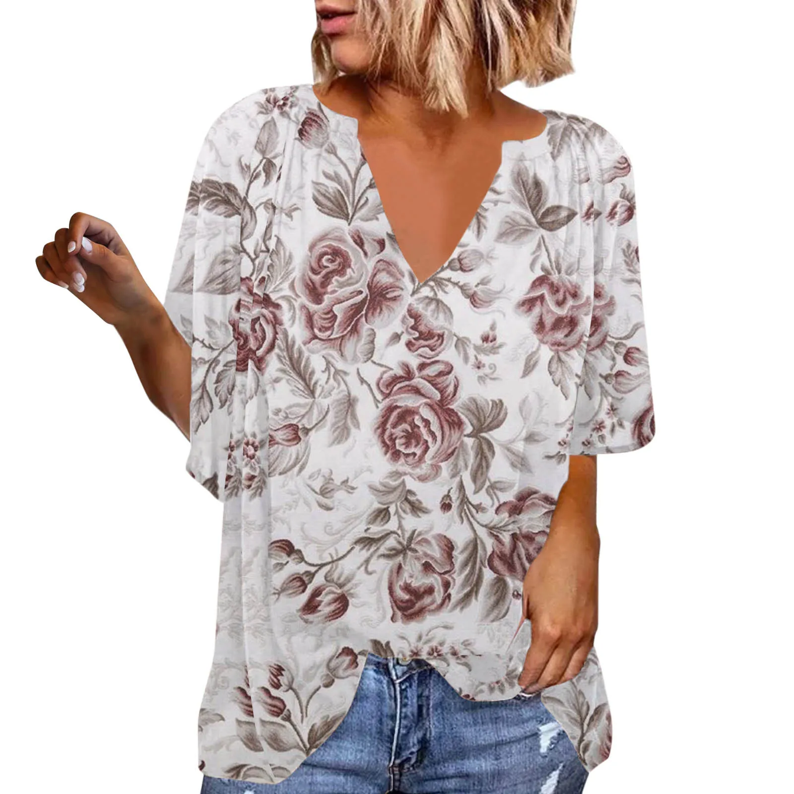 New T Shirt Women Summer V Neck Bell Sleeve T-shirt Casual Loose Pleated Tee Shirt Flowy Tunic Top Ropa Mujer Camisetas De Mujer
New T Shirt Women Summer V Neck Bell Sleeve T-shirt Casual Loose Pleated Tee Shirt Flowy Tunic Top Ropa Mujer Camisetas De Mujer