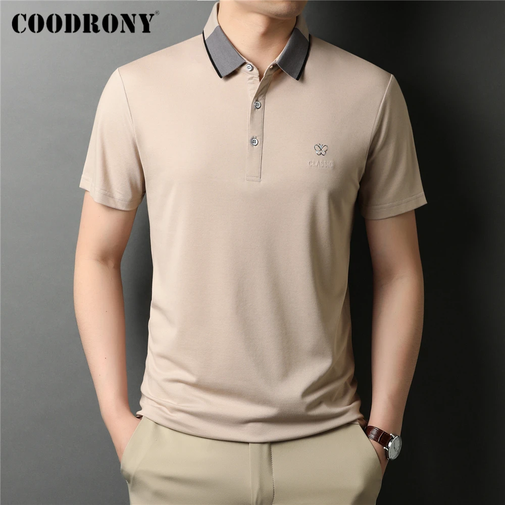 COODRONY Brand Cotton Solid Color Short Sleeve Polo-Shirts Men Clothing Summer New Arrivals Fashion Casual T Shirt Homme Z5144S
COODRONY Brand Cotton Solid Color Short Sleeve Polo-Shirts Men Clothing Summer New Arrivals Fashion Casual T Shirt Homme Z5144S