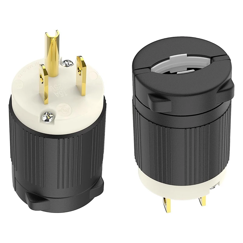 2PCS 5-15P Electrical Male Plug Ends Replacement 3 Prong Straight Blade Extension Cord Ends Black Video Mixer US Plug
2PCS 5-15P Electrical Male Plug Ends Replacement 3 Prong Straight Blade Extension Cord Ends Black Video Mixer US Plug