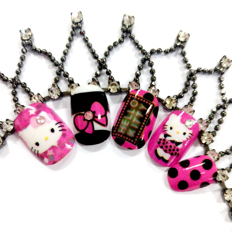 Sanrio Hello Kitty Children's Nail Stickers Cute Y2K Punk Style Fake Nail Pieces 3D Three-dimensional Nail Decoration Stickers
Sanrio Hello Kitty Children's Nail Stickers Cute Y2K Punk Style Fake Nail Pieces 3D Three-dimensional Nail Decoration Stickers
