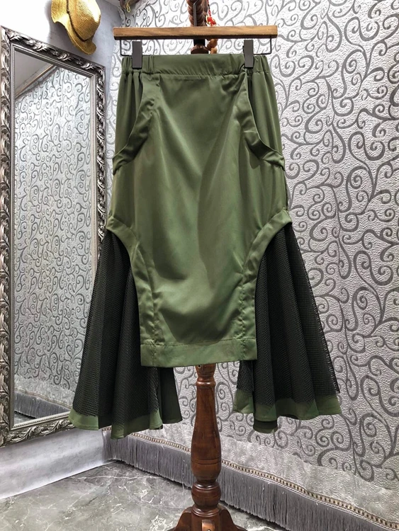 2022 new women fashion elastic waist oblique symmetrical pockets irregular color matching stitching mid-length skirt 0111
2022 new women fashion elastic waist oblique symmetrical pockets irregular color matching stitching mid-length skirt 0111
