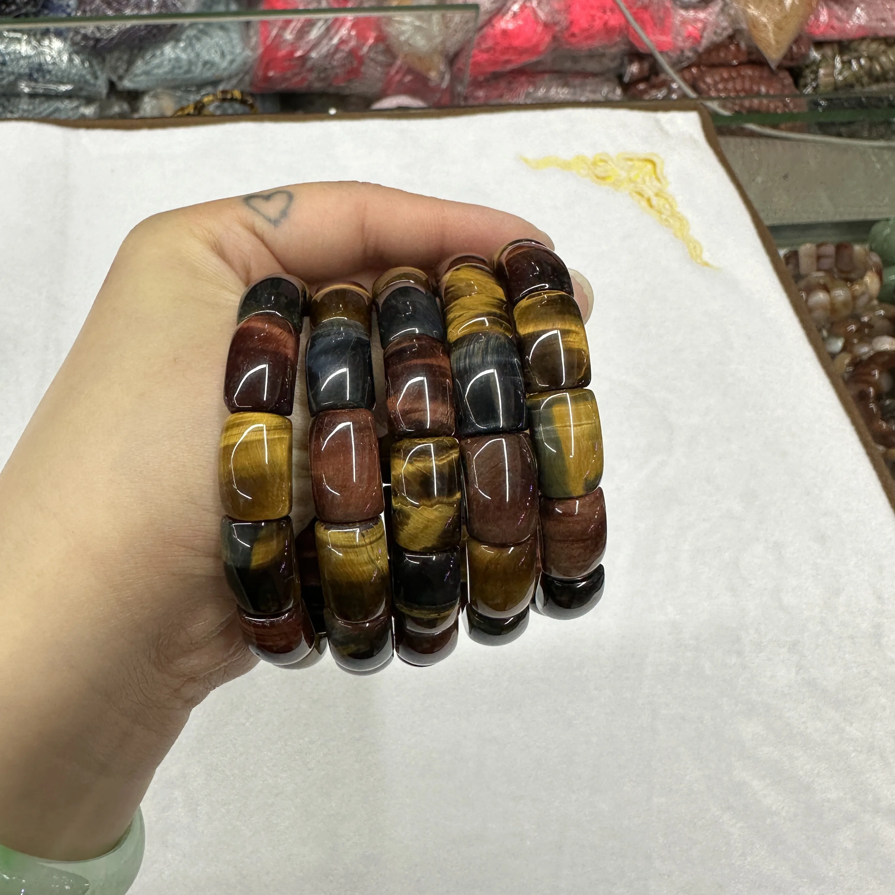Natural Mix Tiger Eye Stone Beads Bracelet Natural Gemstone Bangle DIY Jewelry Bracelet for Man for Woman Wholesale !
Natural Mix Tiger Eye Stone Beads Bracelet Natural Gemstone Bangle DIY Jewelry Bracelet for Man for Woman Wholesale !