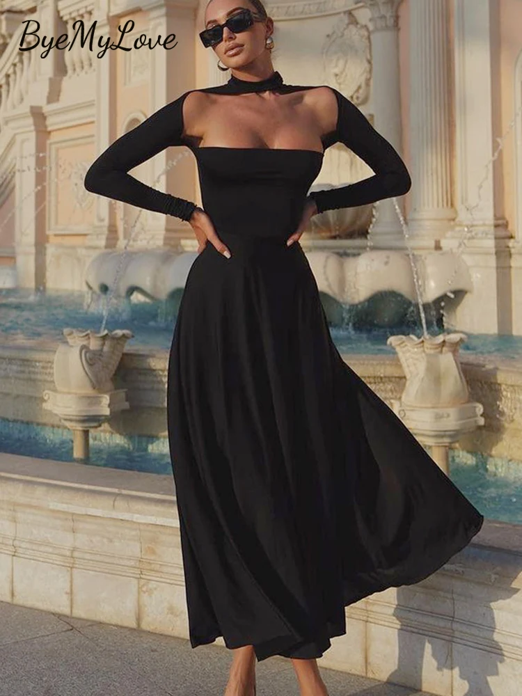 ByeMyLove Cut Out Maxi Dress Women Long Sleeve Party Dress Female Sexy Long Dress Black Solid Front Hollow Out Autumn New Dress
ByeMyLove Cut Out Maxi Dress Women Long Sleeve Party Dress Female Sexy Long Dress Black Solid Front Hollow Out Autumn New Dress