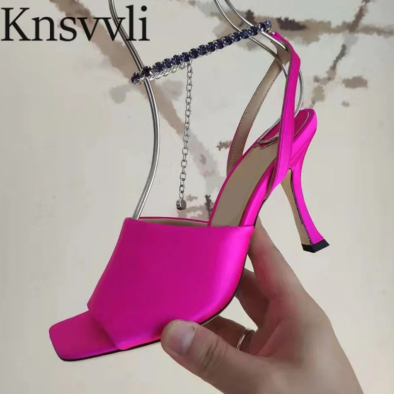Summer Sandals Woman High Heels Rhinestone Chain Ankle Strap Dress Party Shoes Woman Peep Toe Heeled Summer Sandals Woman
Summer Sandals Woman High Heels Rhinestone Chain Ankle Strap Dress Party Shoes Woman Peep Toe Heeled Summer Sandals Woman
