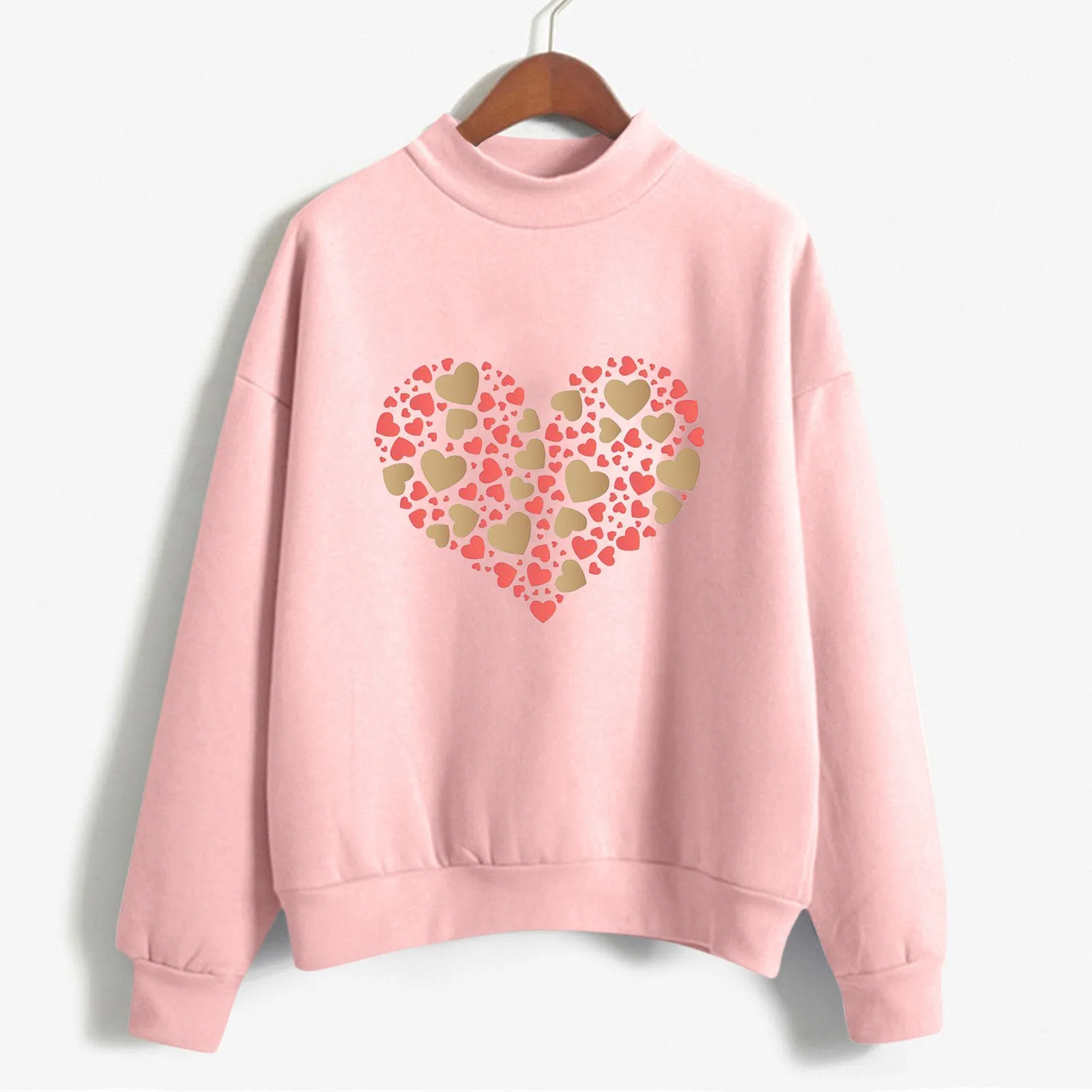 Autumn And Winter Round Neck Long Sleeved Pullover Solid Color Love Print Sweatshirt Sweatshirt for ladies Autumn
Autumn And Winter Round Neck Long Sleeved Pullover Solid Color Love Print Sweatshirt Sweatshirt for ladies Autumn