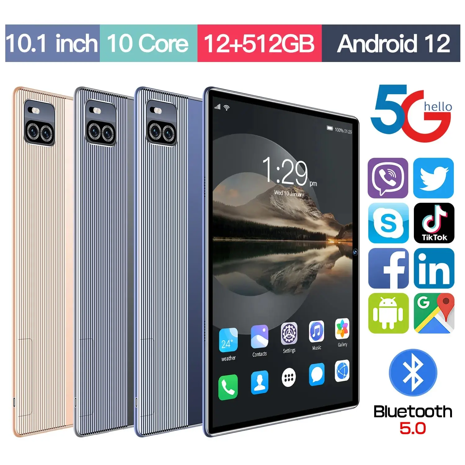 Android 12 Tablet X101 8800mAh GPS 10 Core Google Play WIFI Pad 12 512GB Dual SIM 48MP Hot Sale Laptop 10.1 Inch PC
Android 12 Tablet X101 8800mAh GPS 10 Core Google Play WIFI Pad 12 512GB Dual SIM 48MP Hot Sale Laptop 10.1 Inch PC