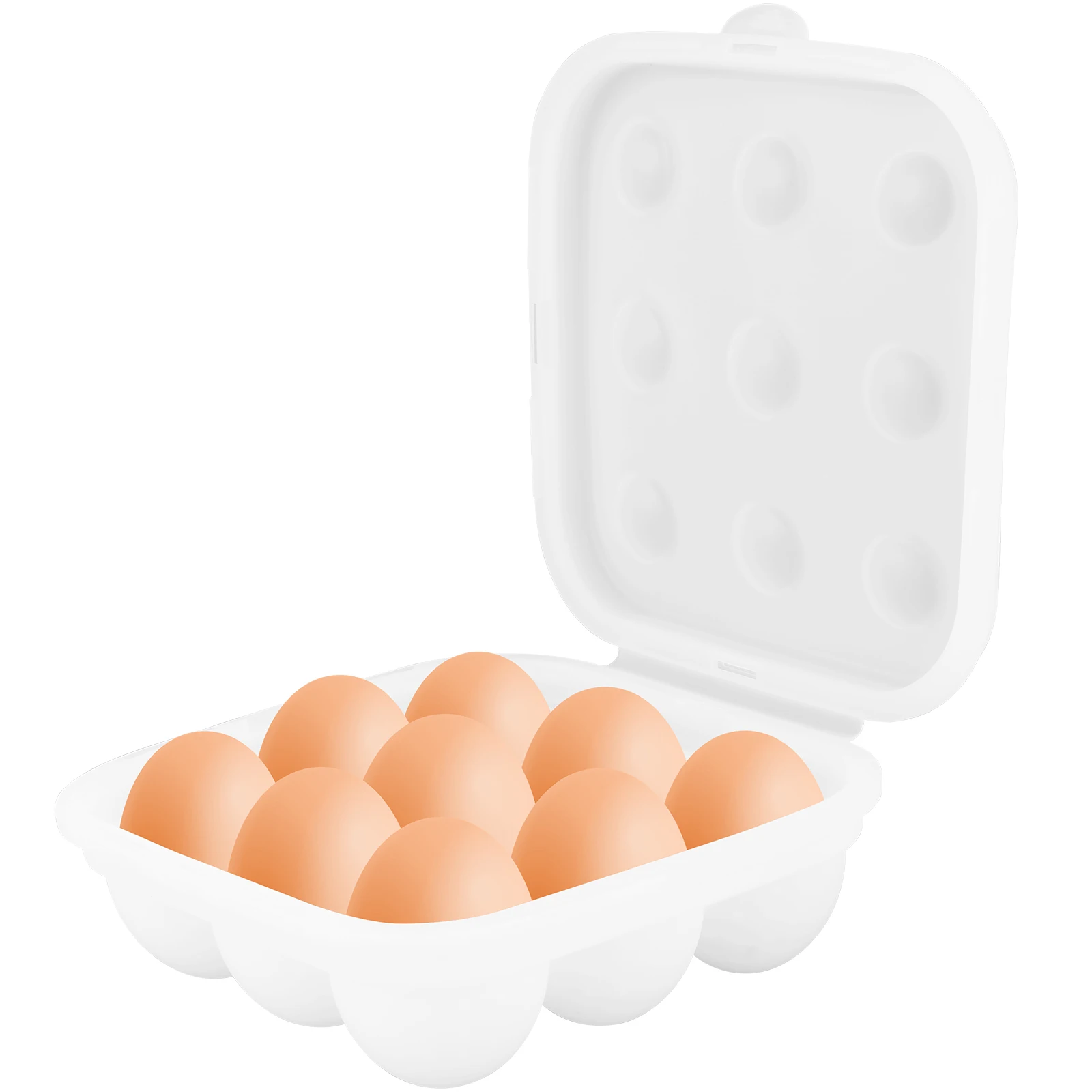 

Новый держатель для яиц для холодильника, вмещает 9 яиц, силиконовый держатель для яиц с крышкой, откидной контейнер для яиц с 9