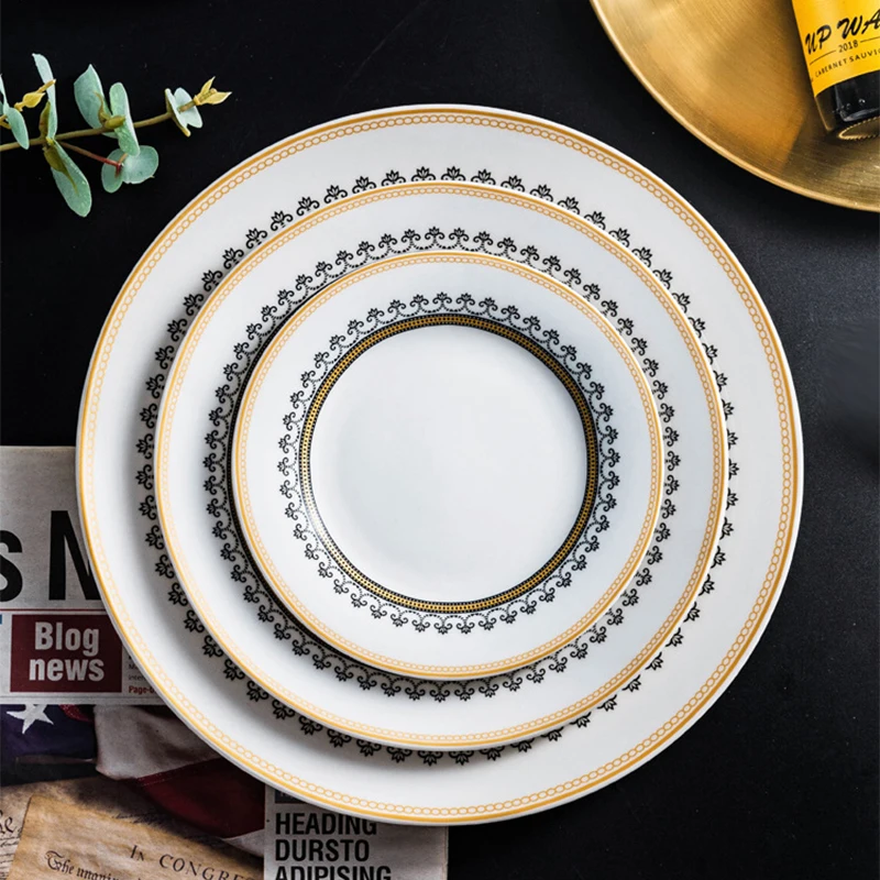 European-style Ceramic Dinner Plate Marbled Western Food Steak Plate Gold-plated Dessert Fruit Salad Bowl Restaurant Tableware
European-style Ceramic Dinner Plate Marbled Western Food Steak Plate Gold-plated Dessert Fruit Salad Bowl Restaurant Tableware