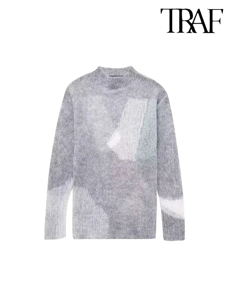 TRAF 2023 Autumn Women Printed Patchwork Hollow Out Knit Sweater Fashion Long Sleeve Causal Elegant Pullover Loose Tops
TRAF 2023 Autumn Women Printed Patchwork Hollow Out Knit Sweater Fashion Long Sleeve Causal Elegant Pullover Loose Tops