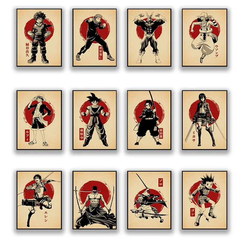 Vintage Wall Art Posters Japan Anime Character Minimalist Canvas Painting Prints Retro Comic Mural Pictures Bar Home Room Decor
Vintage Wall Art Posters Japan Anime Character Minimalist Canvas Painting Prints Retro Comic Mural Pictures Bar Home Room Decor