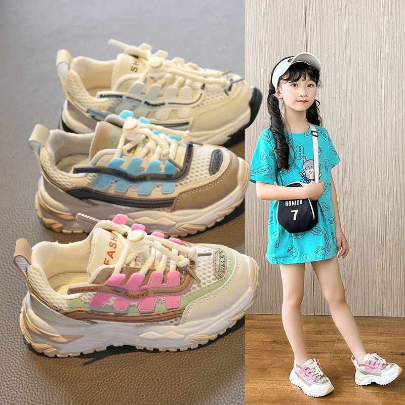 Детские летние кроссовки для девочек и мальчиков, детские дышащие сетчатые Нескользящие подошвы, искусственная кожа 
Детские летние кроссовки для девочек и мальчиков, детские дышащие сетчатые Нескользящие подошвы, искусственная кожа