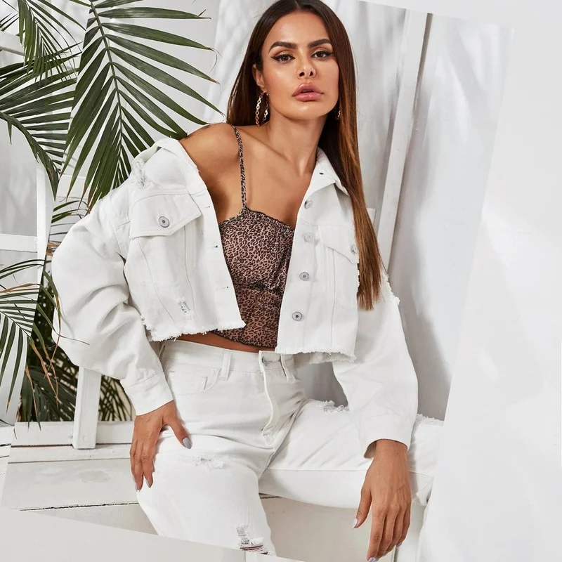 Женская джинсовая куртка, Свободный кардиган с карманами, пальто в стиле пэчворк, Женская однобортная рваная джинсовая куртка с длинным рук... 
Женская джинсовая куртка, Свободный кардиган с карманами, пальто в стиле пэчворк, Женская однобортная рваная джинсовая куртка с длинным рук...