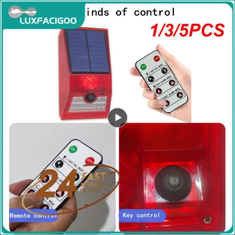 1/3/5PCS Multi-Function Solar PIR Motion Sensor Alarm Light Remote Control 129dB Siren For Home Garden Shed Farm
1/3/5PCS Multi-Function Solar PIR Motion Sensor Alarm Light Remote Control 129dB Siren For Home Garden Shed Farm