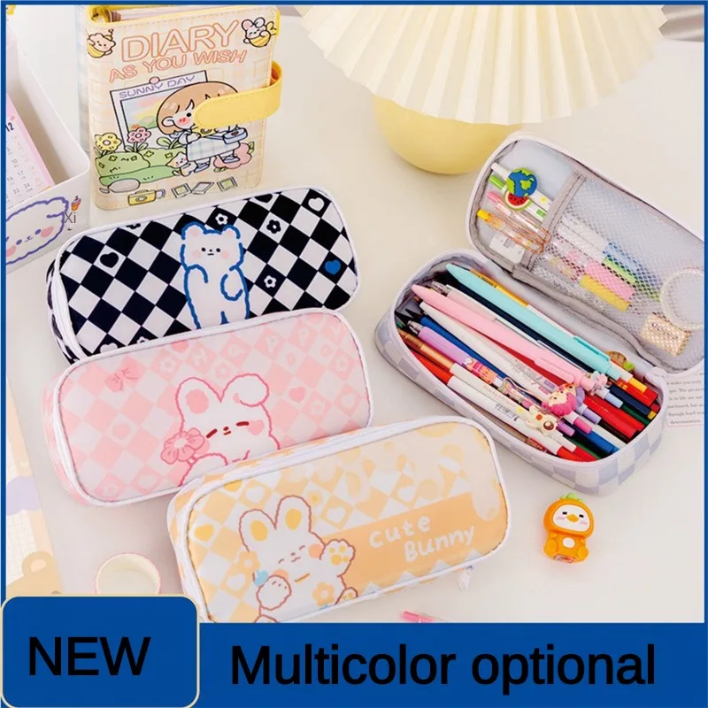 Pencil Bag Polyester Cartoon Pattern Cute Stationery Bag Checkerboard Pen Case Pen Bag Opening Design Stain-resistant
Pencil Bag Polyester Cartoon Pattern Cute Stationery Bag Checkerboard Pen Case Pen Bag Opening Design Stain-resistant