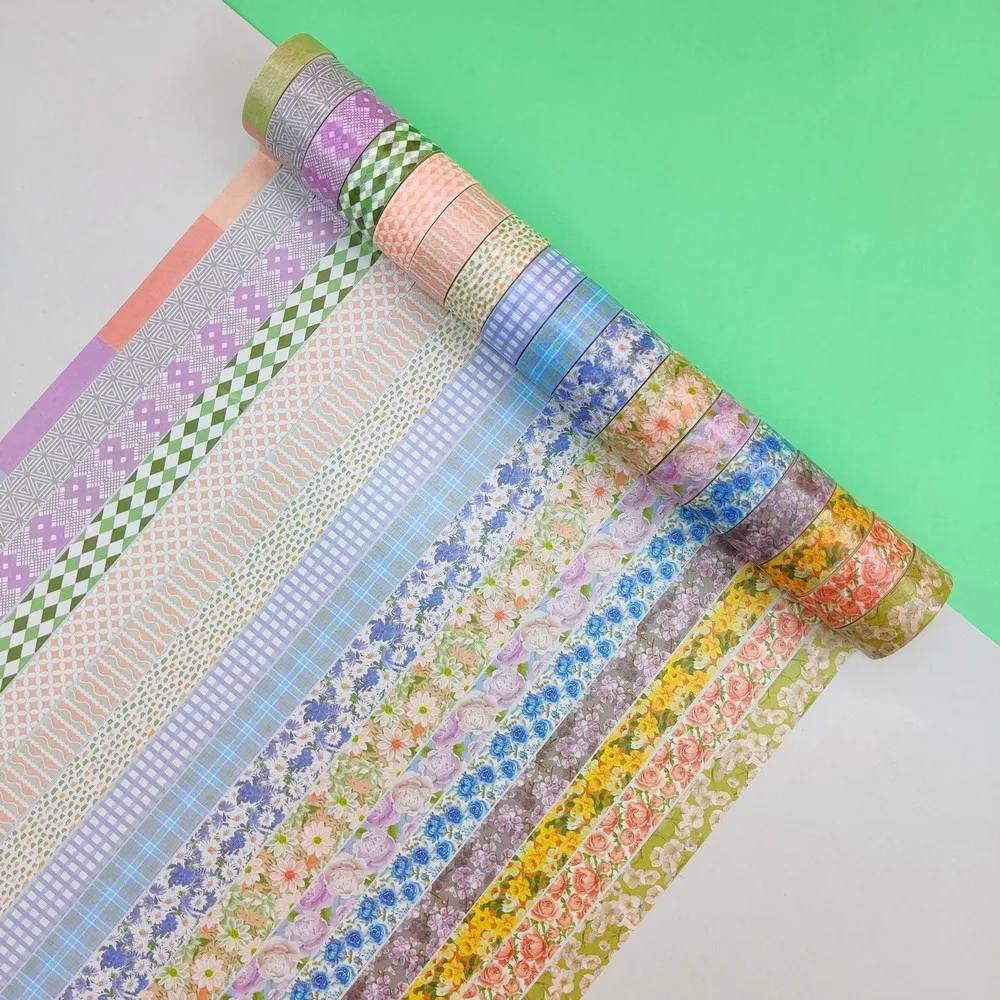17pcs/set Flowers Geometric Washi Tape Set Diary Decoration Stationery Masking Tape Scrapbooking Adhesive Tape School Supplies
17pcs/set Flowers Geometric Washi Tape Set Diary Decoration Stationery Masking Tape Scrapbooking Adhesive Tape School Supplies