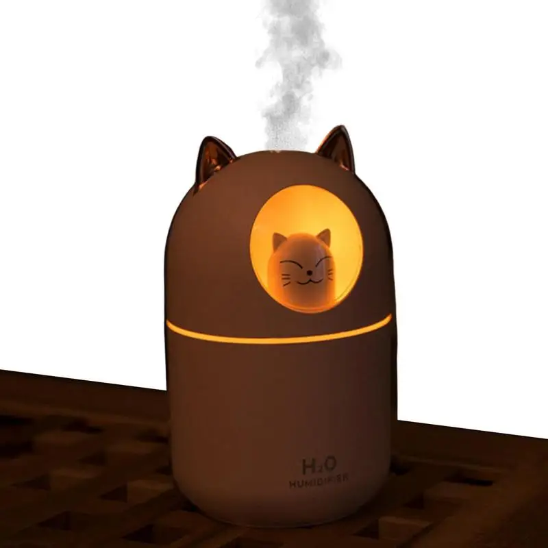 Cool Mist Humidifiers 300ML Essential Oil Diffuser Cat Shape USB Personal Desktop Humidifier With Night Light For Baby Bedroom
Cool Mist Humidifiers 300ML Essential Oil Diffuser Cat Shape USB Personal Desktop Humidifier With Night Light For Baby Bedroom