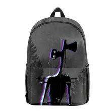 Classic Horror Creepypasta Siren Head pupil Bookbag Notebook Backpacks 3D Print Oxford Waterproof Boys/Girls Travel Backpacks