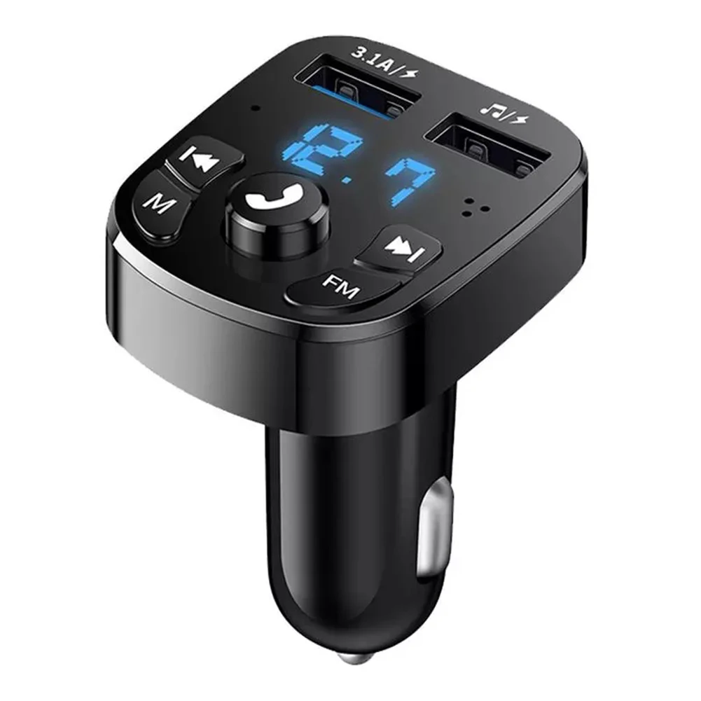 Автомобильное зарядное устройство, два USB разъема, цифровой дисплей, 3,1 A, Bluetooth-совместимый 5,0, FM-передатчик с вольтметром, аксессуары для авт...
Автомобильное зарядное устройство, два USB разъема, цифровой дисплей, 3,1 A, Bluetooth-совместимый 5,0, FM-передатчик с вольтметром, аксессуары для авт...