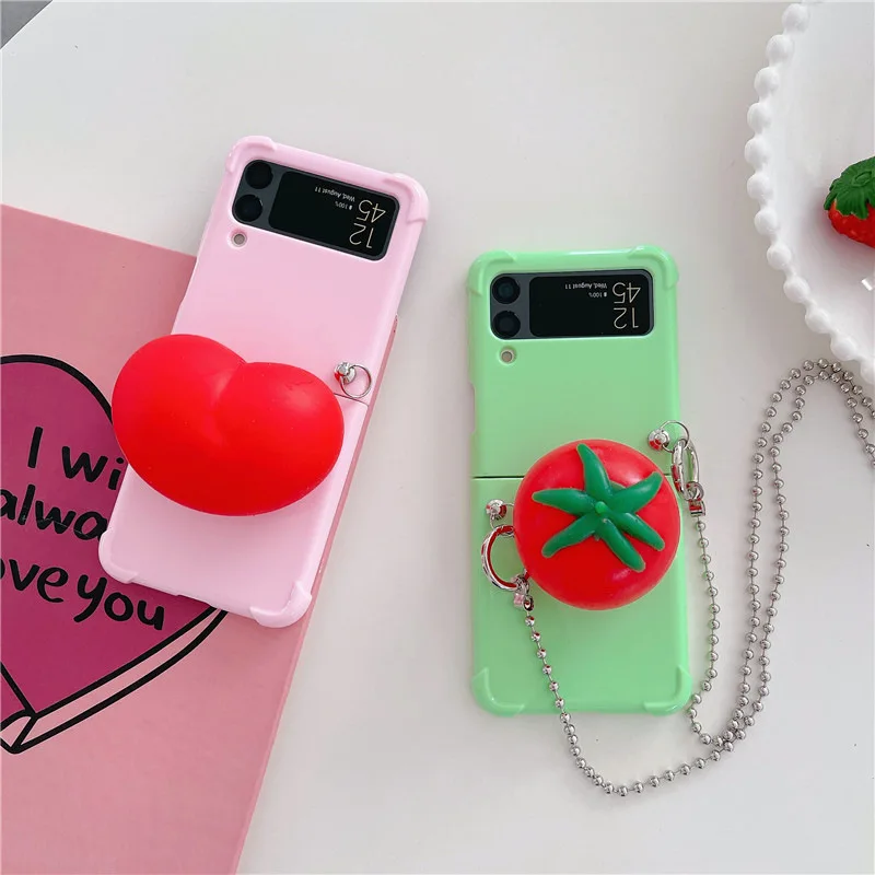 Creative Stereo Relax Cute Heart Tomato Stand Phone Case for Samsung Galaxy Z Flip 3 Z Flip 4 Cover for ZFlip3 ZFlip4 Case Shell
Creative Stereo Relax Cute Heart Tomato Stand Phone Case for Samsung Galaxy Z Flip 3 Z Flip 4 Cover for ZFlip3 ZFlip4 Case Shell