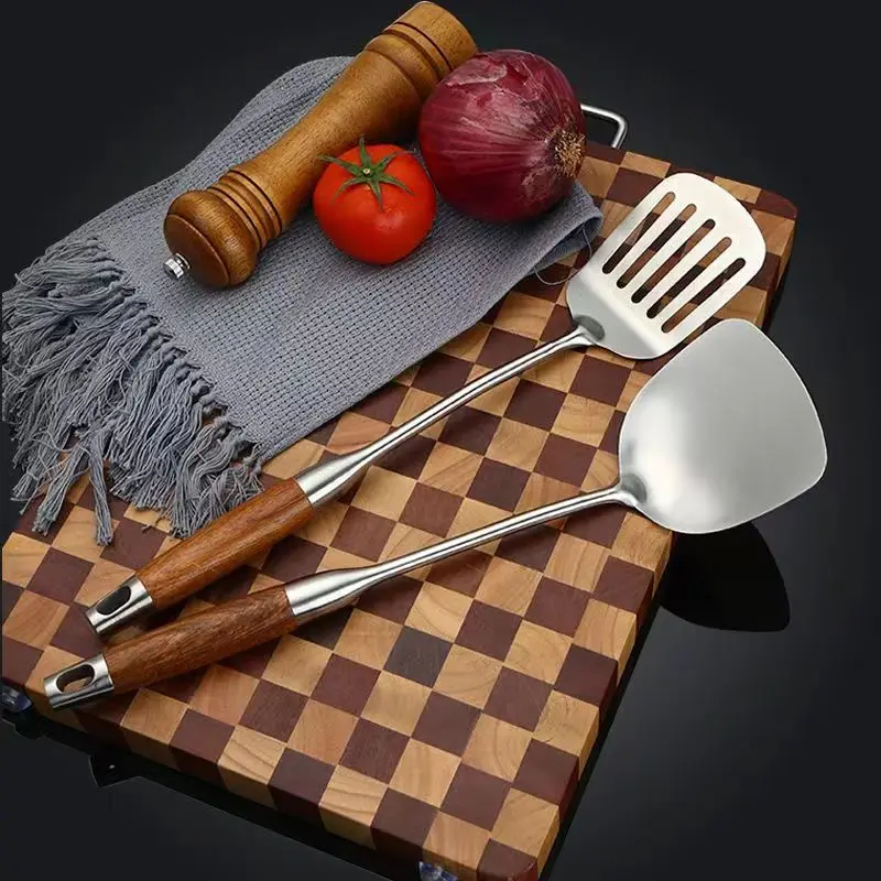 Stainless Steel Wok Spatula Kitchen Gadgets and Accessories Cooking Tool Cuisine Rosewood Handle Slotted Turner Rice Spoon
Stainless Steel Wok Spatula Kitchen Gadgets and Accessories Cooking Tool Cuisine Rosewood Handle Slotted Turner Rice Spoon