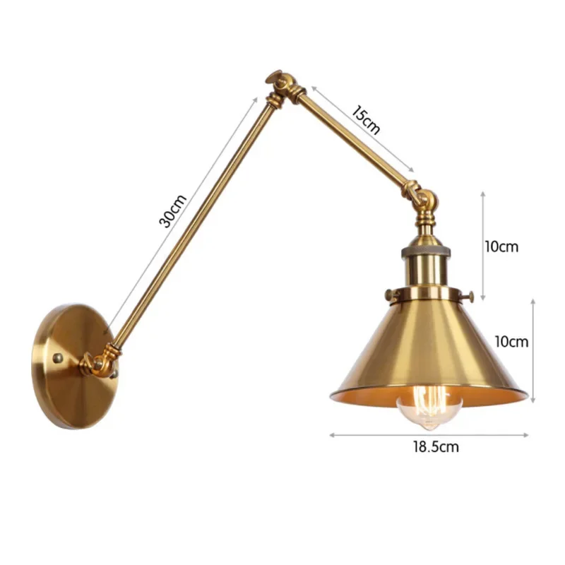 Винтажный медный золотой настенный светильник из железа
Винтажный медный золотой настенный светильник из железа