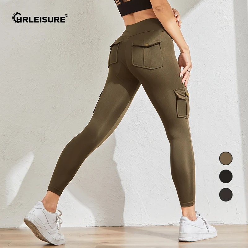 Женские спортивные Леггинсы CHRLEISURE бесшовные леггинсы с высокой талией и